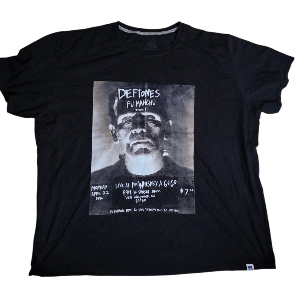 DEFTONES Russell Athletic Black Graphic Short Sleeve Tee